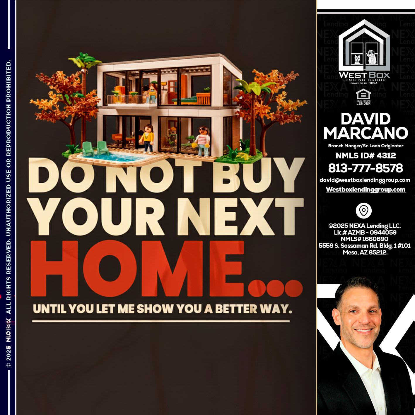 DO NOT BUY - David Marcano -Branch Manger/Sr. Loan Originator