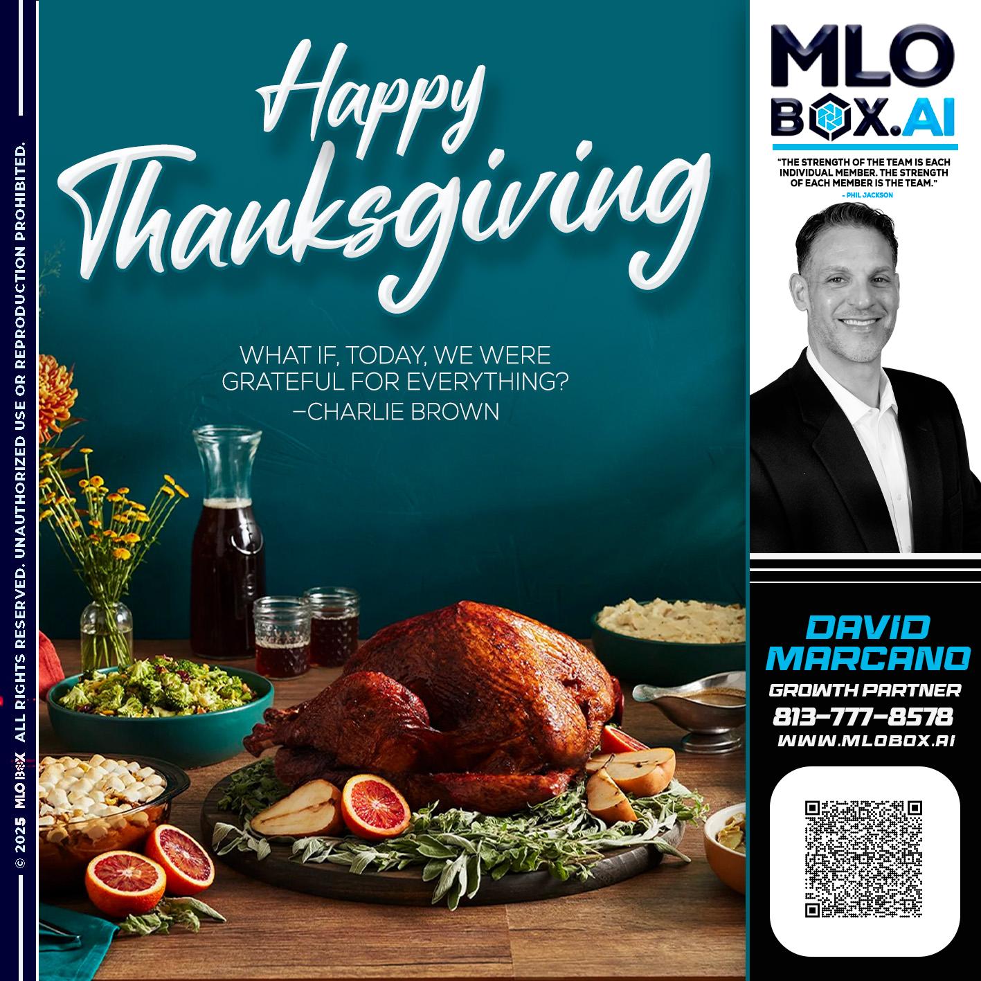 HAPPY THANKSGIVING - David Marcano -Branch Manger/Sr. Loan Originator