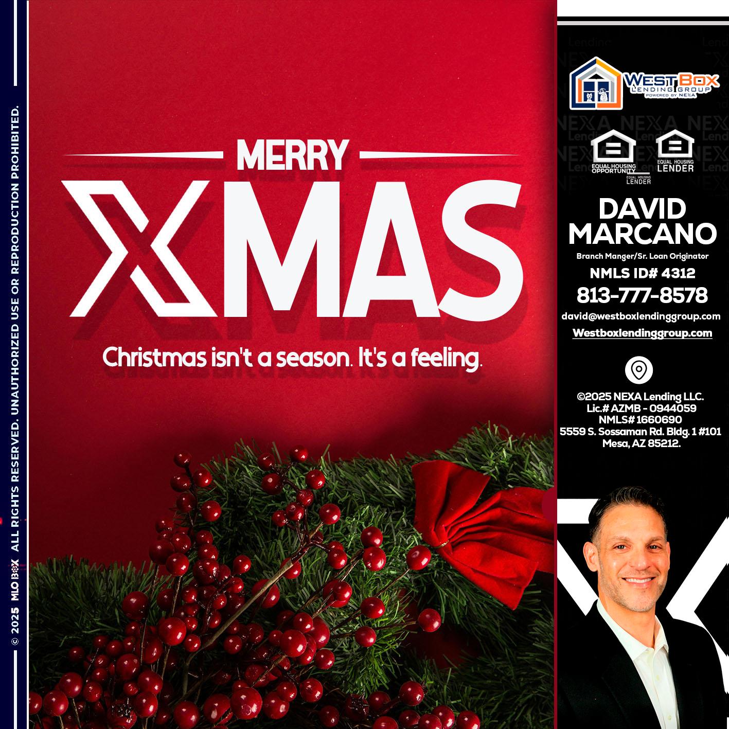 merry xmas - David Marcano -Branch Manger/Sr. Loan Originator