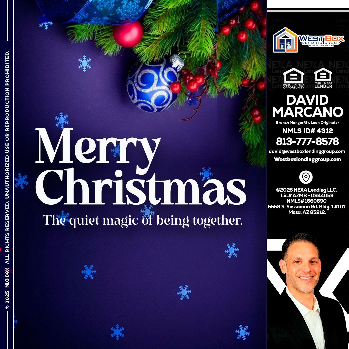 merry christmas - David Marcano -Branch Manger/Sr. Loan Originator