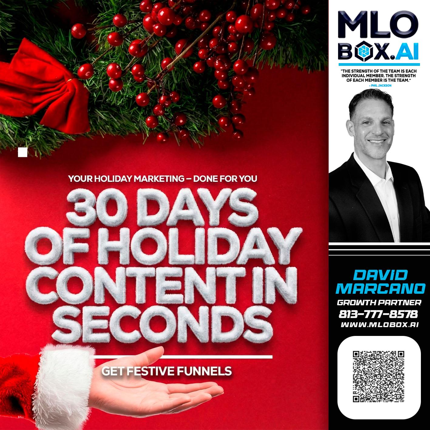 30 DAYS - David Marcano -Branch Manger/Sr. Loan Originator