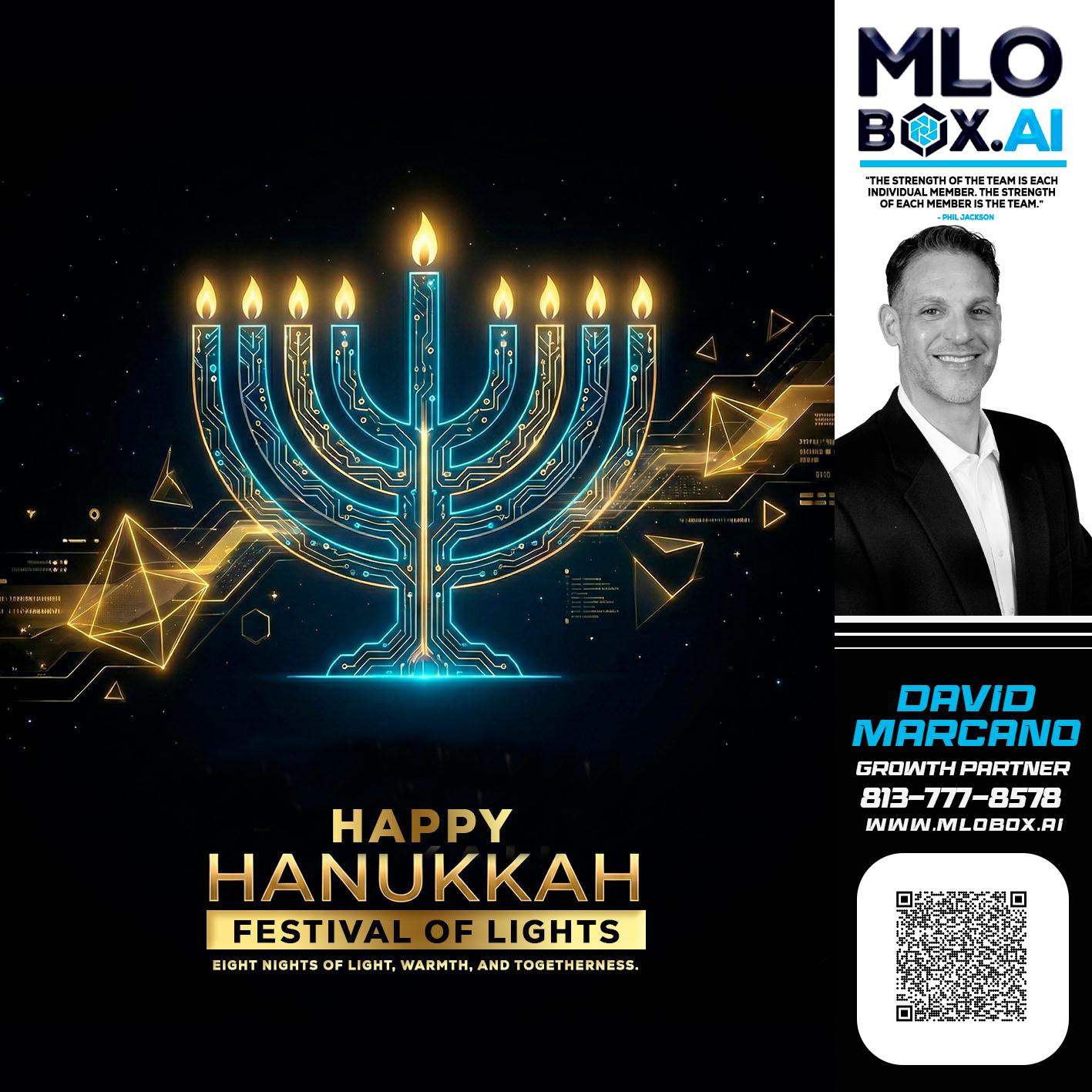 happy Hanukkah - David Marcano -Branch Manger/Sr. Loan Originator