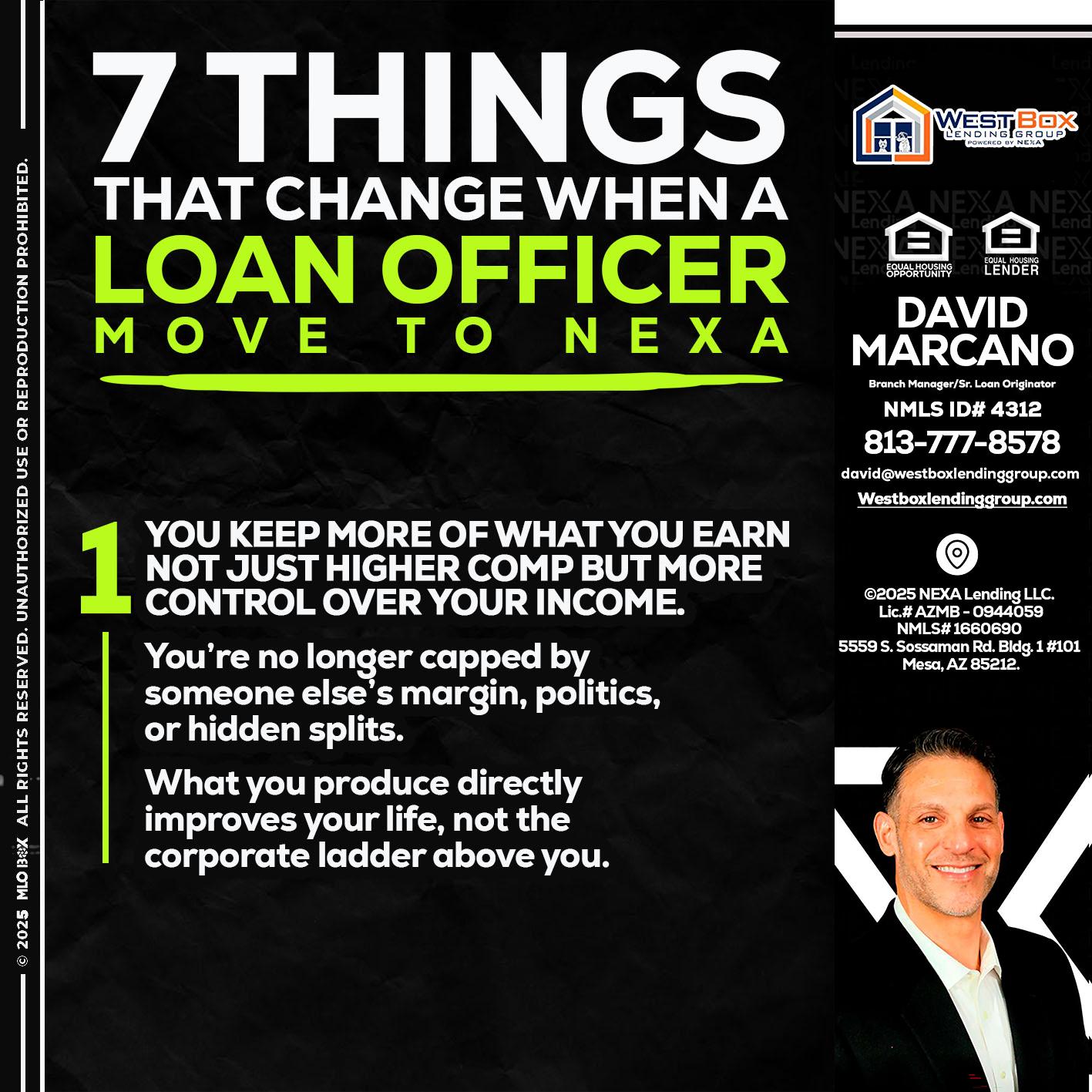 7 THINGS (1) - David Marcano -Branch Manager/Sr. Loan Originator
