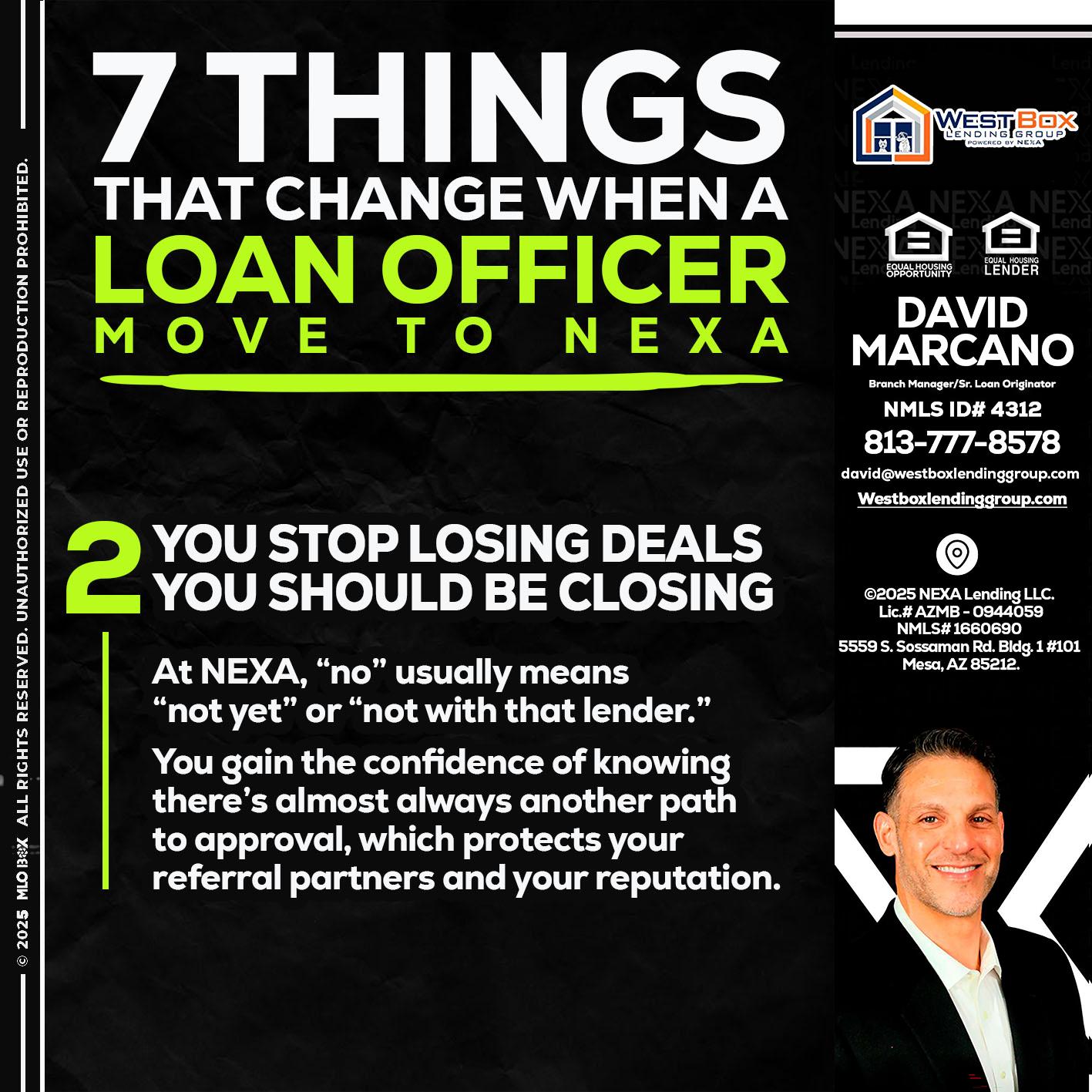 7 THINGS (2) - David Marcano -Branch Manager/Sr. Loan Originator