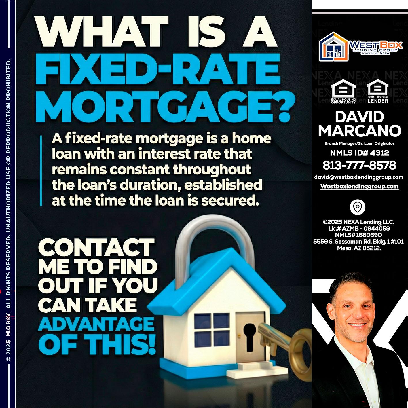 WHAT IS  A FIXED - David Marcano -Branch Manager/Sr. Loan Originator