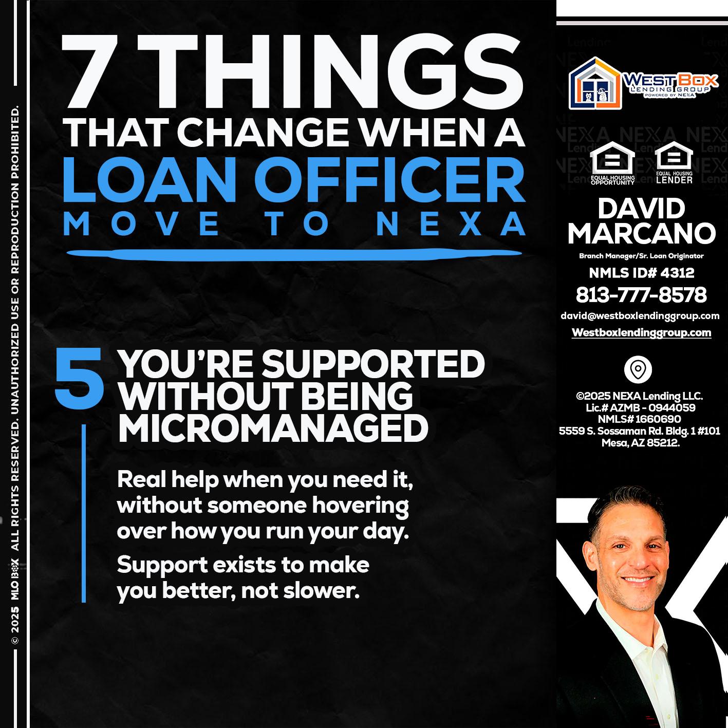 7 THINGS (5) - David Marcano -Branch Manager/Sr. Loan Originator