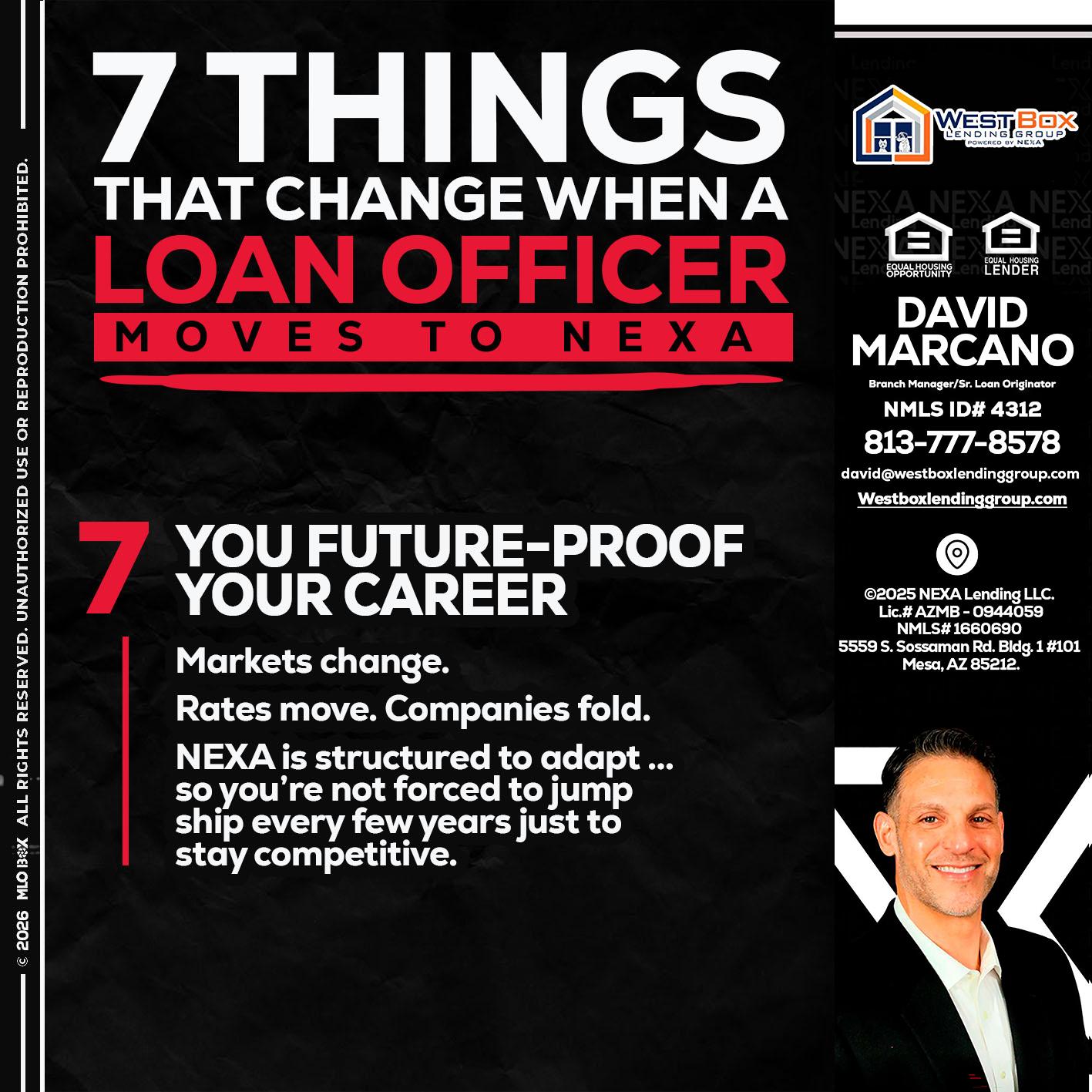 7 THINGS (7) - David Marcano -Branch Manager/Sr. Loan Originator