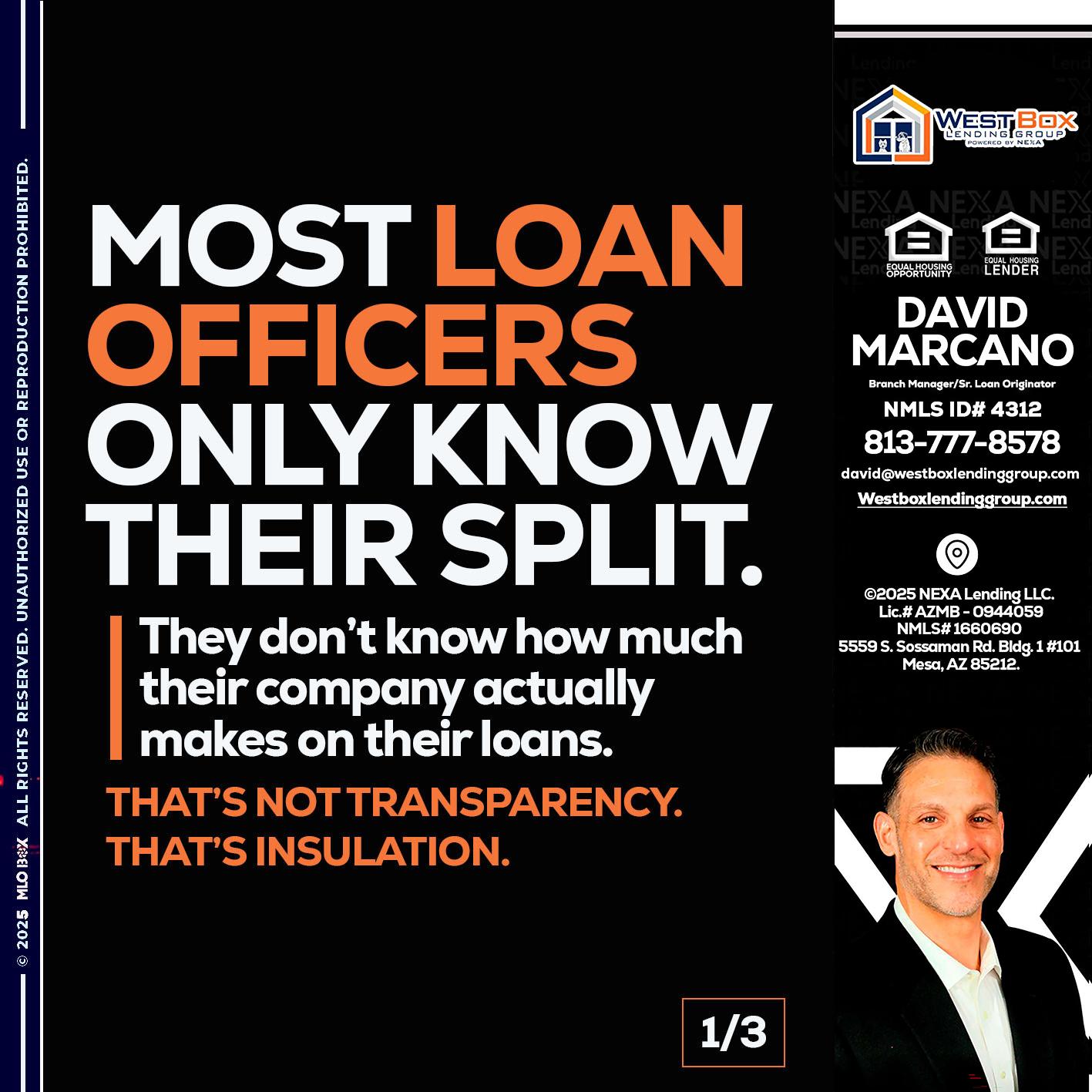 1 OF 3 - David Marcano -Branch Manager/Sr. Loan Originator