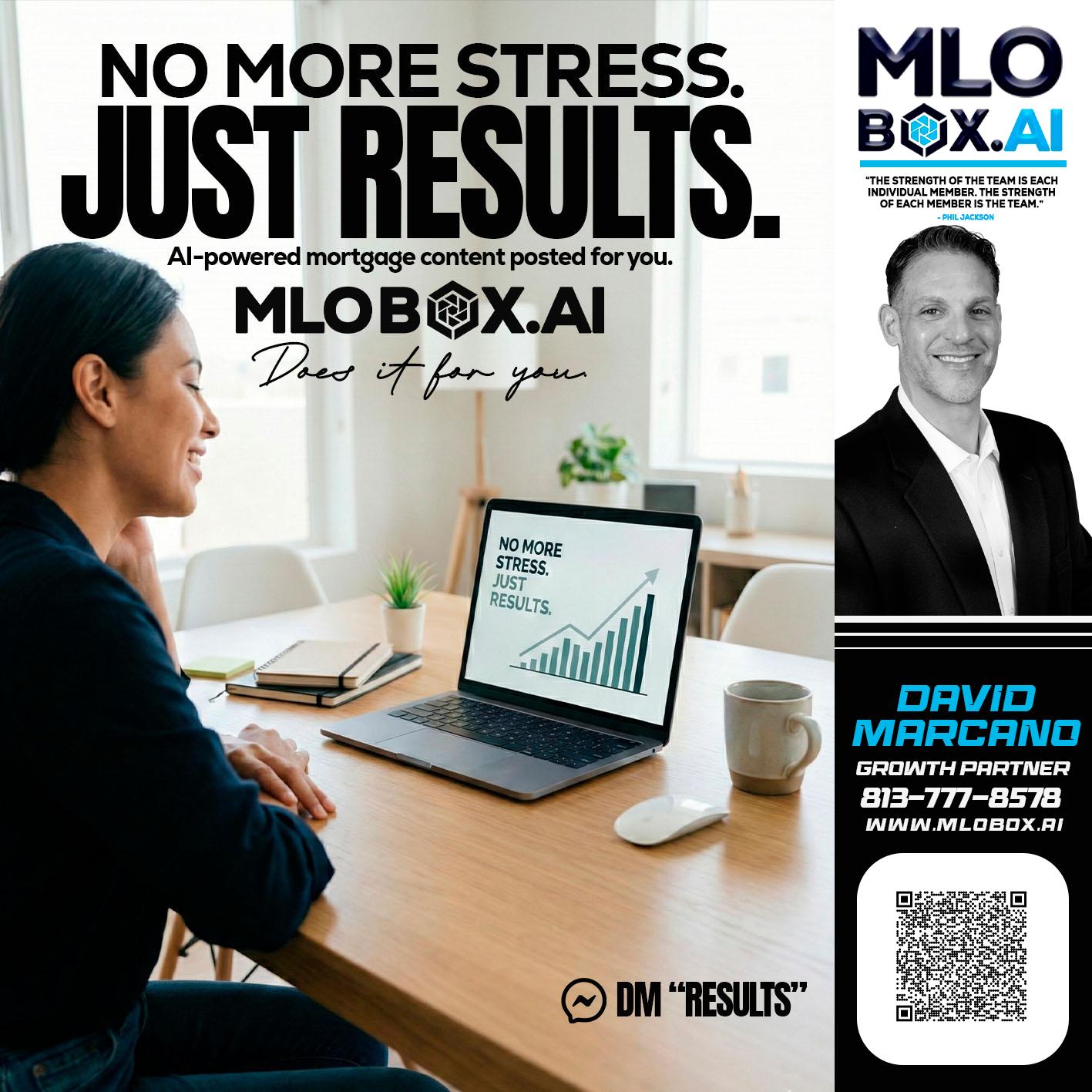 NO MORE STRESS - David Marcano -Branch Manager/Sr. Loan Originator