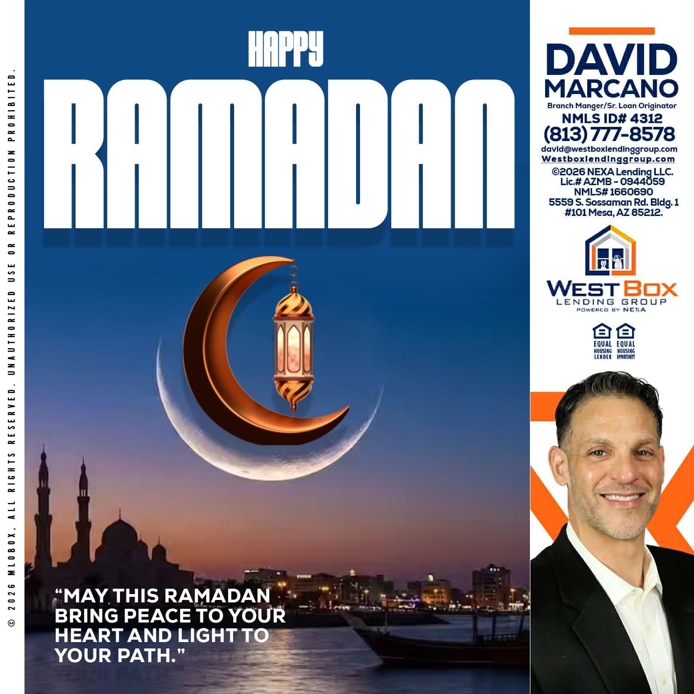 RAMADAN - David Marcano -Branch Manager/Sr. Loan Originator