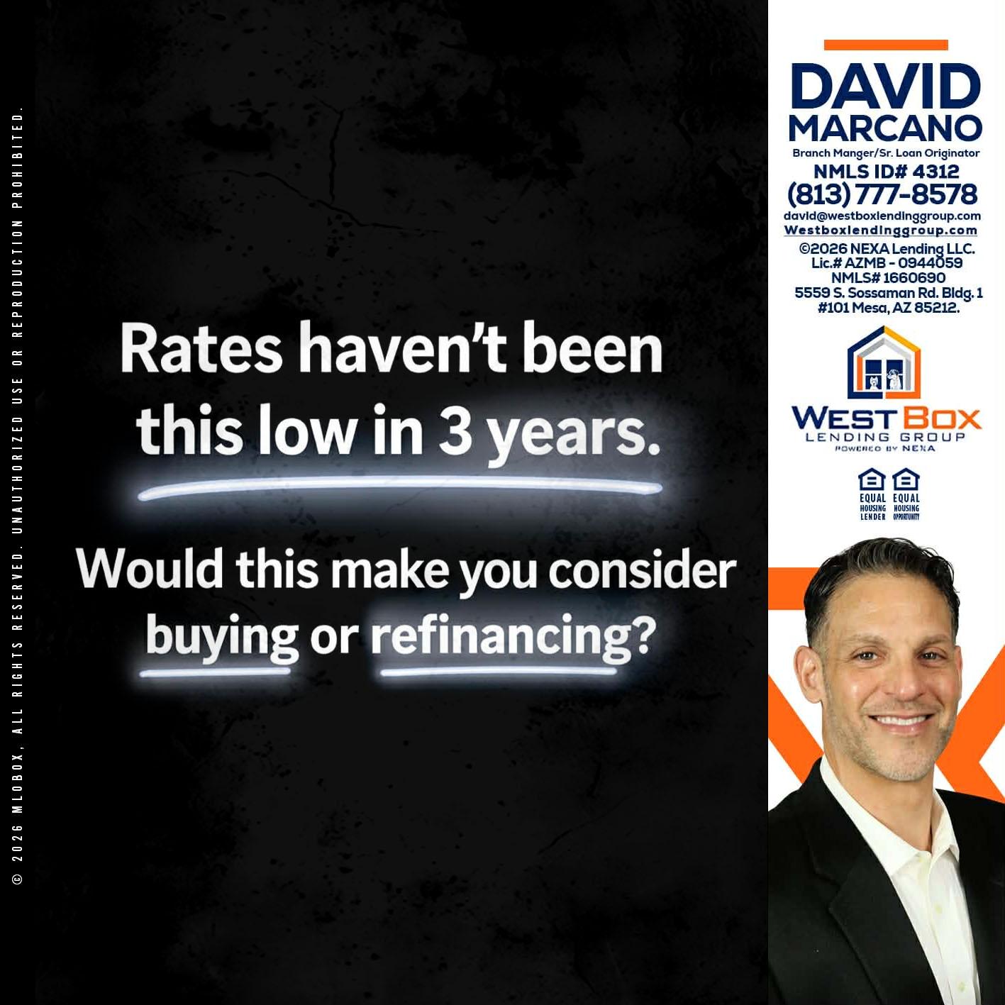 RATES HAVEN'T - David Marcano -Branch Manager/Sr. Loan Originator