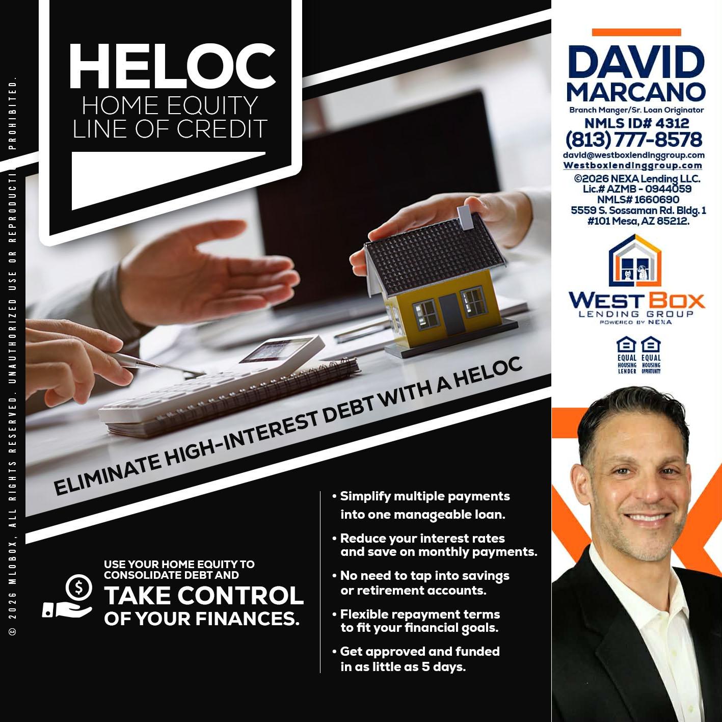 HELOC - David Marcano -Branch Manager/Sr. Loan Originator