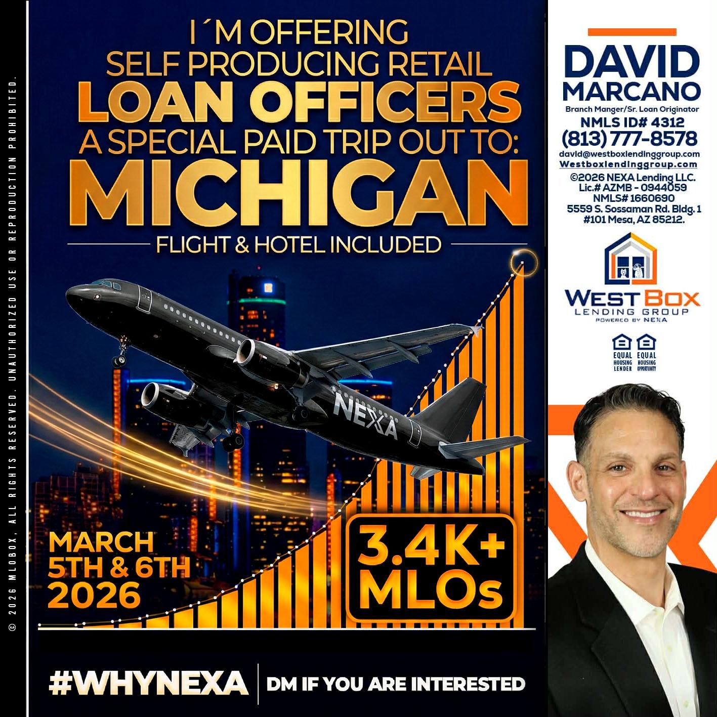 MICHIGAN - David Marcano -Branch Manager/Sr. Loan Originator