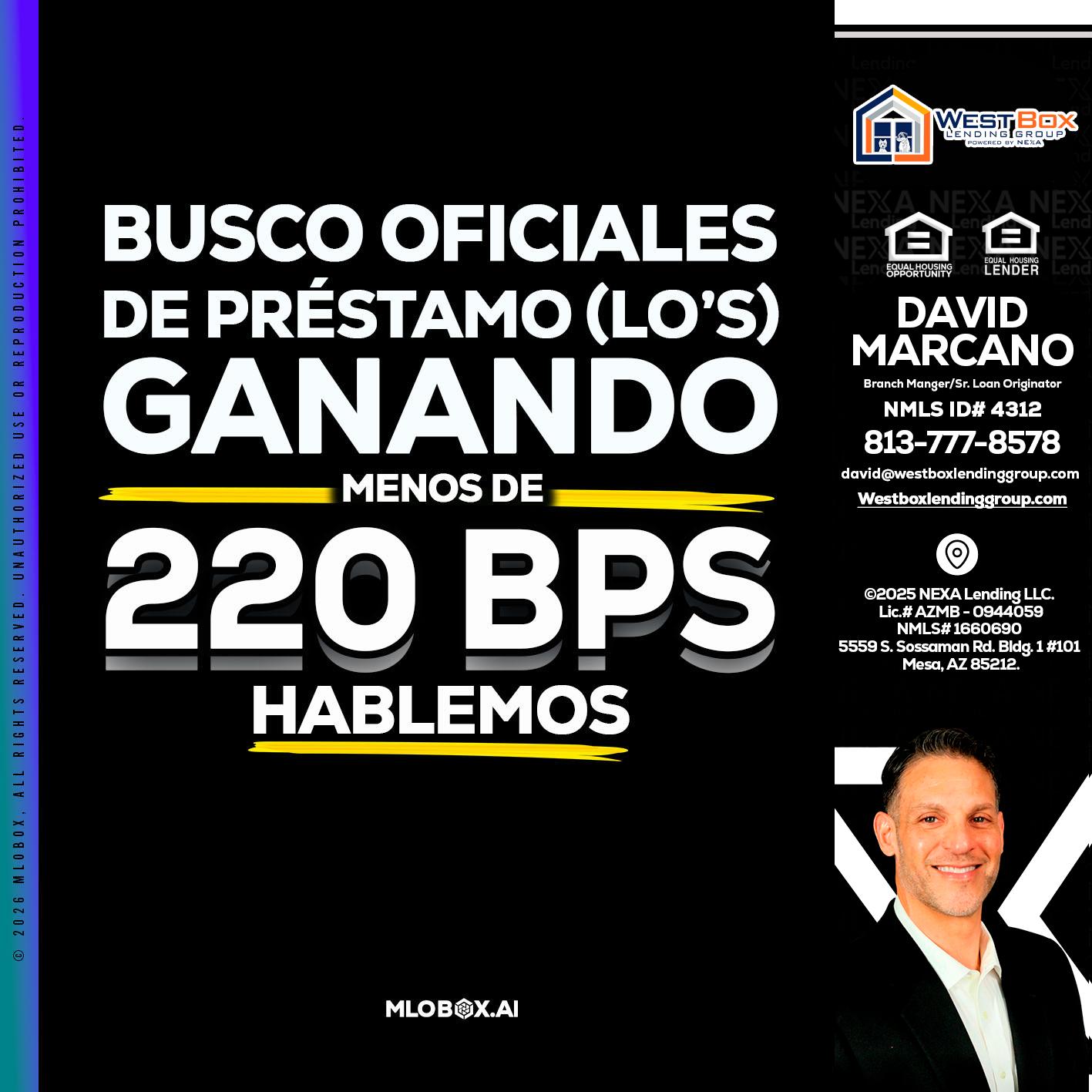 BUSCO OFICIALES - David Marcano -Branch Manager/Sr. Loan Originator