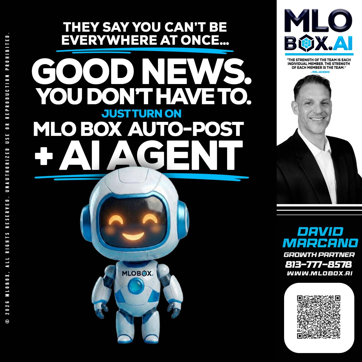 GOOD NEWS - David Marcano -Branch Manager/Sr. Loan Originator