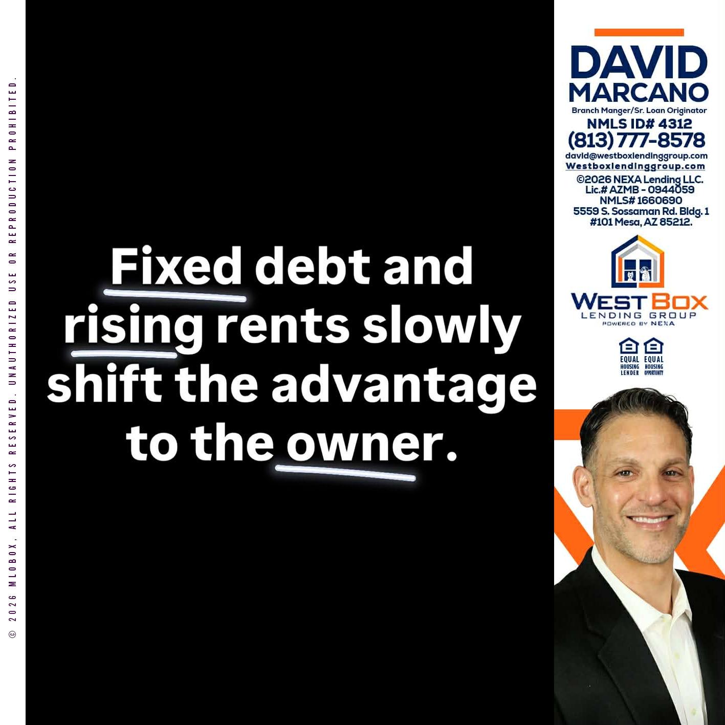 FIXED DEBT - David Marcano -Branch Manager/Sr. Loan Originator