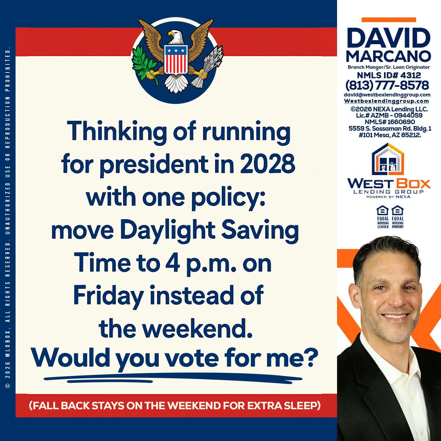 THINKING OF RUNING - David Marcano -Branch Manager/Sr. Loan Originator