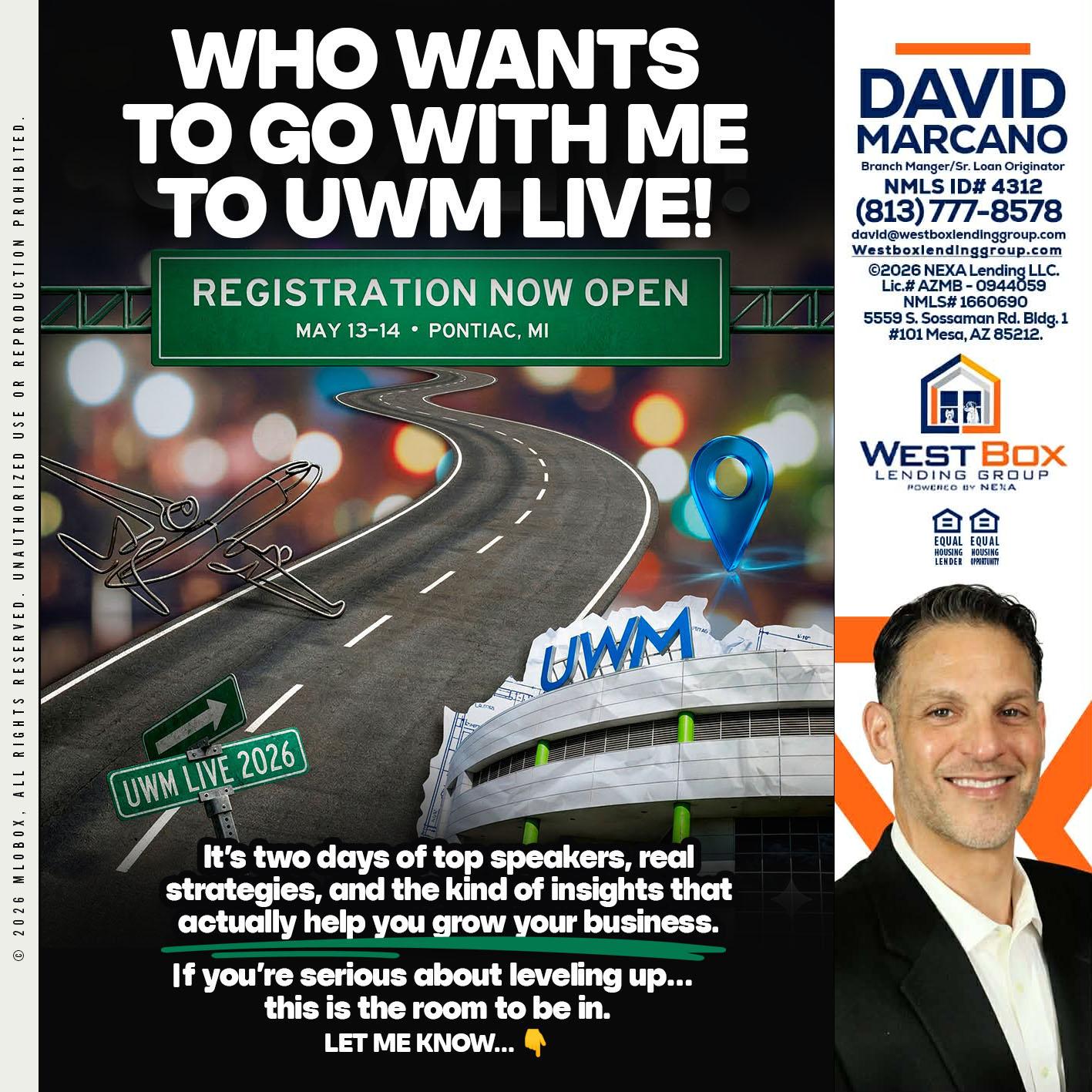 WHO WANTS - David Marcano -Branch Manager/Sr. Loan Originator