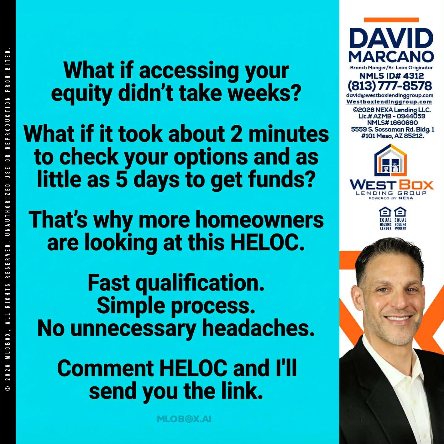 what if - David Marcano -Branch Manager/Sr. Loan Originator