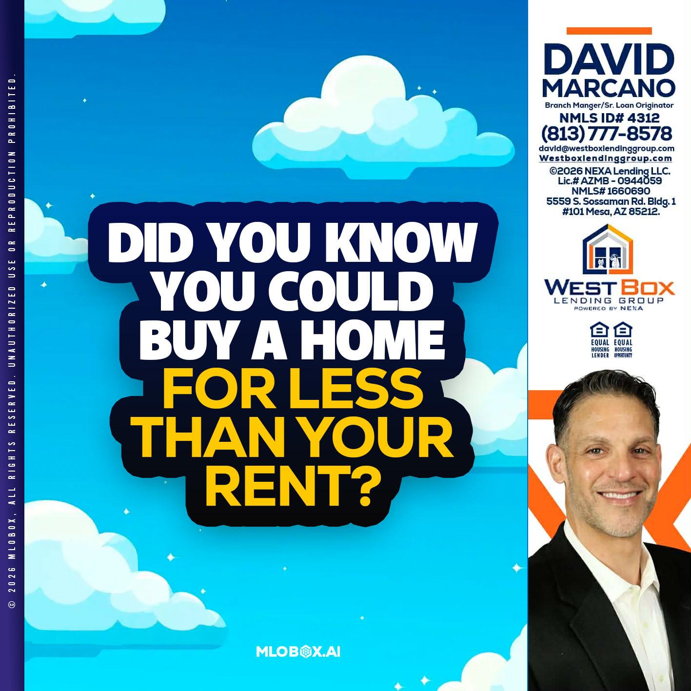 DID YOU KNOW - David Marcano -Branch Manager/Sr. Loan Originator