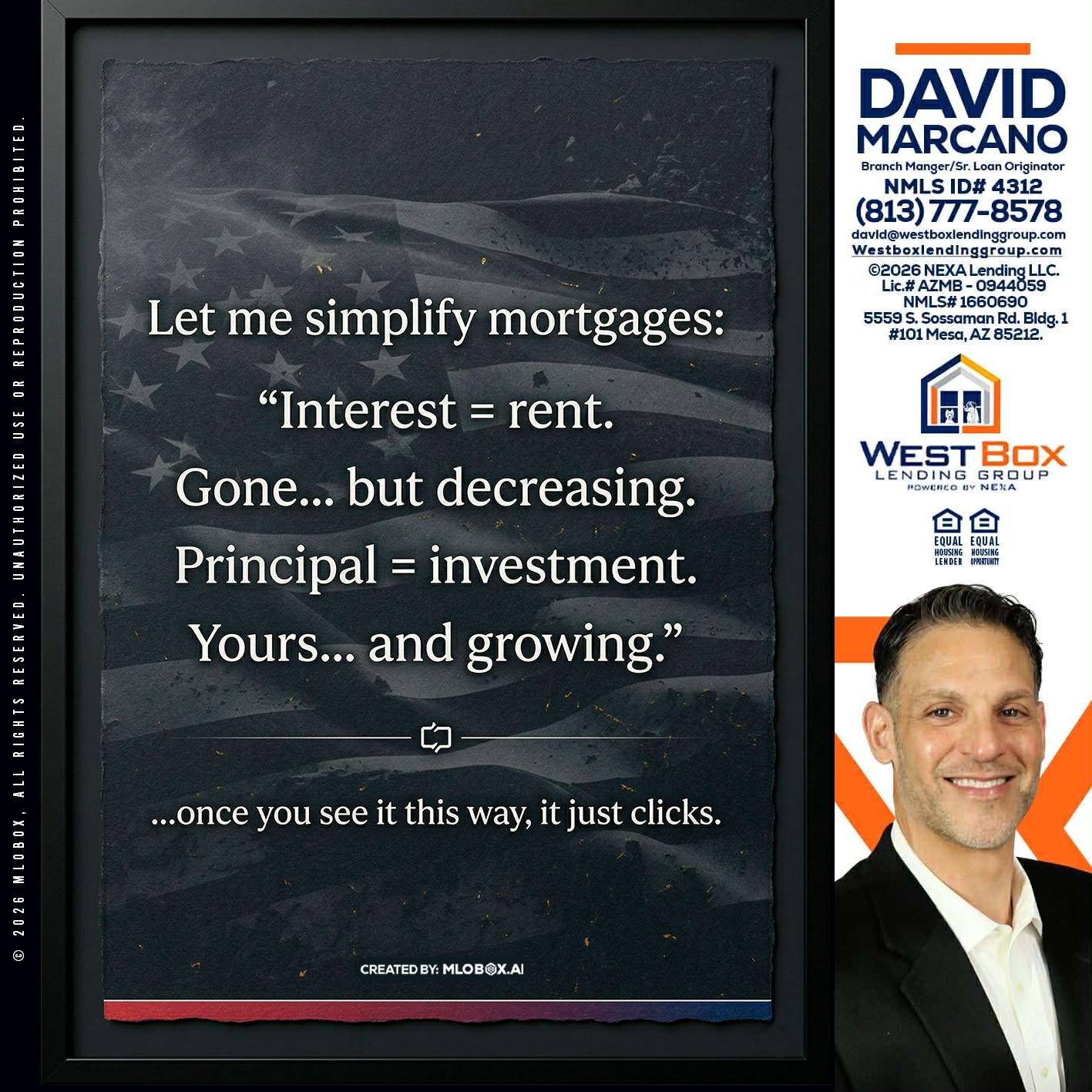 LET ME SIMPLIFY - David Marcano -Branch Manager/Sr. Loan Originator