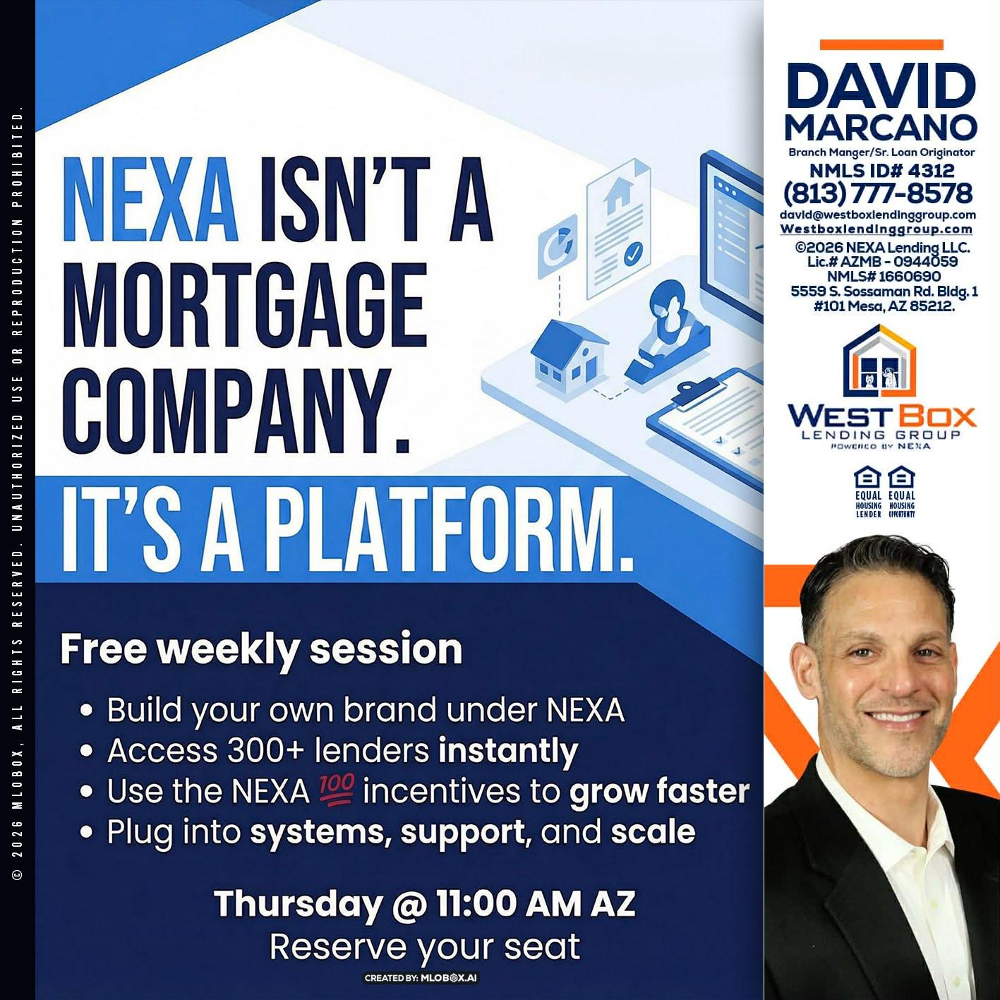 NEXA ISNT - David Marcano -Branch Manager/Sr. Loan Originator