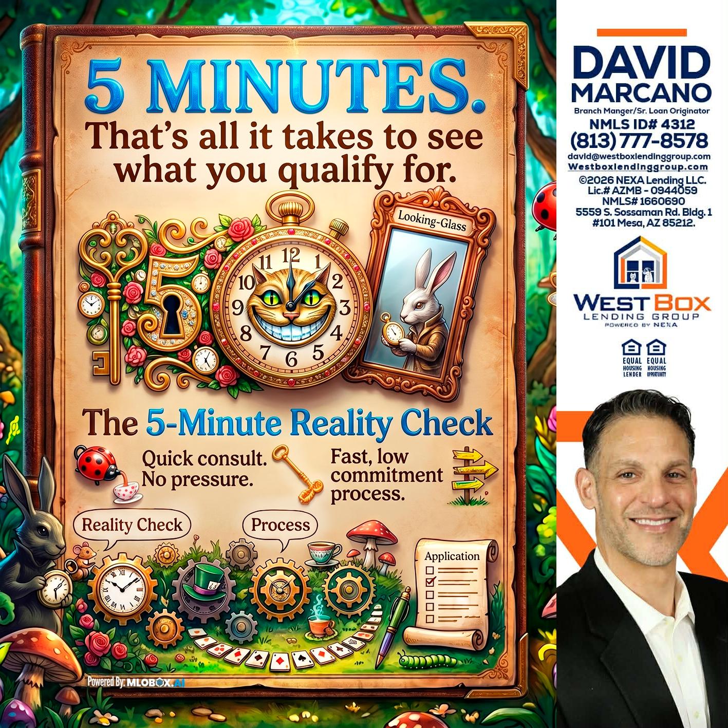 Reality Check! - David Marcano -Branch Manager/Sr. Loan Originator
