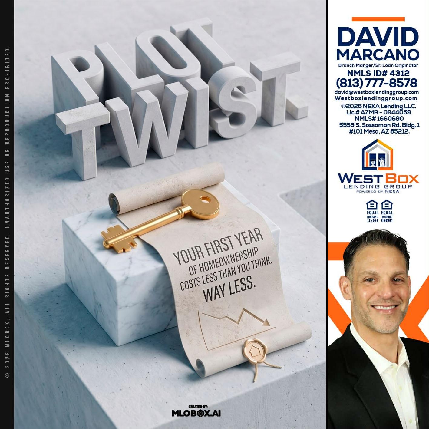 PLOT TWIST - David Marcano -Branch Manager/Sr. Loan Originator