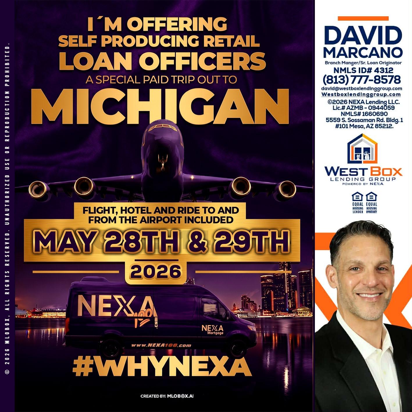 MICHIGAN - David Marcano -Branch Manager/Sr. Loan Originator