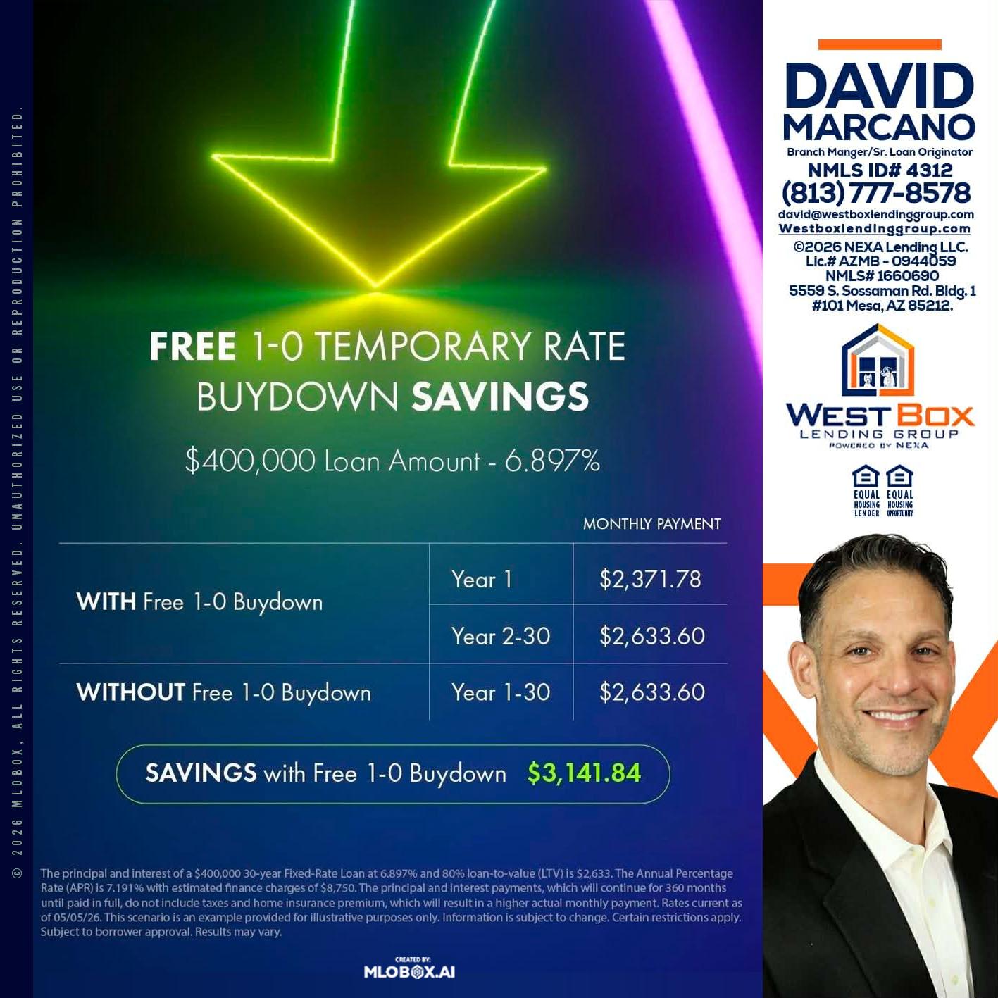 BUYDOWN - David Marcano -Branch Manager/Sr. Loan Originator