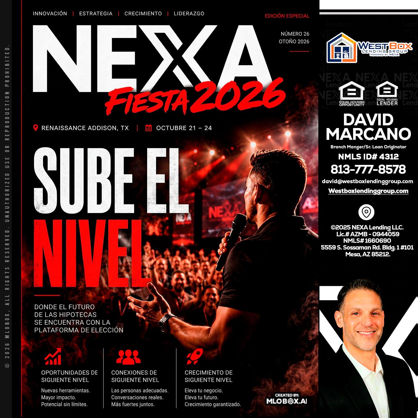 NEXA fiesta 2026 - David Marcano -Branch Manager/Sr. Loan Originator