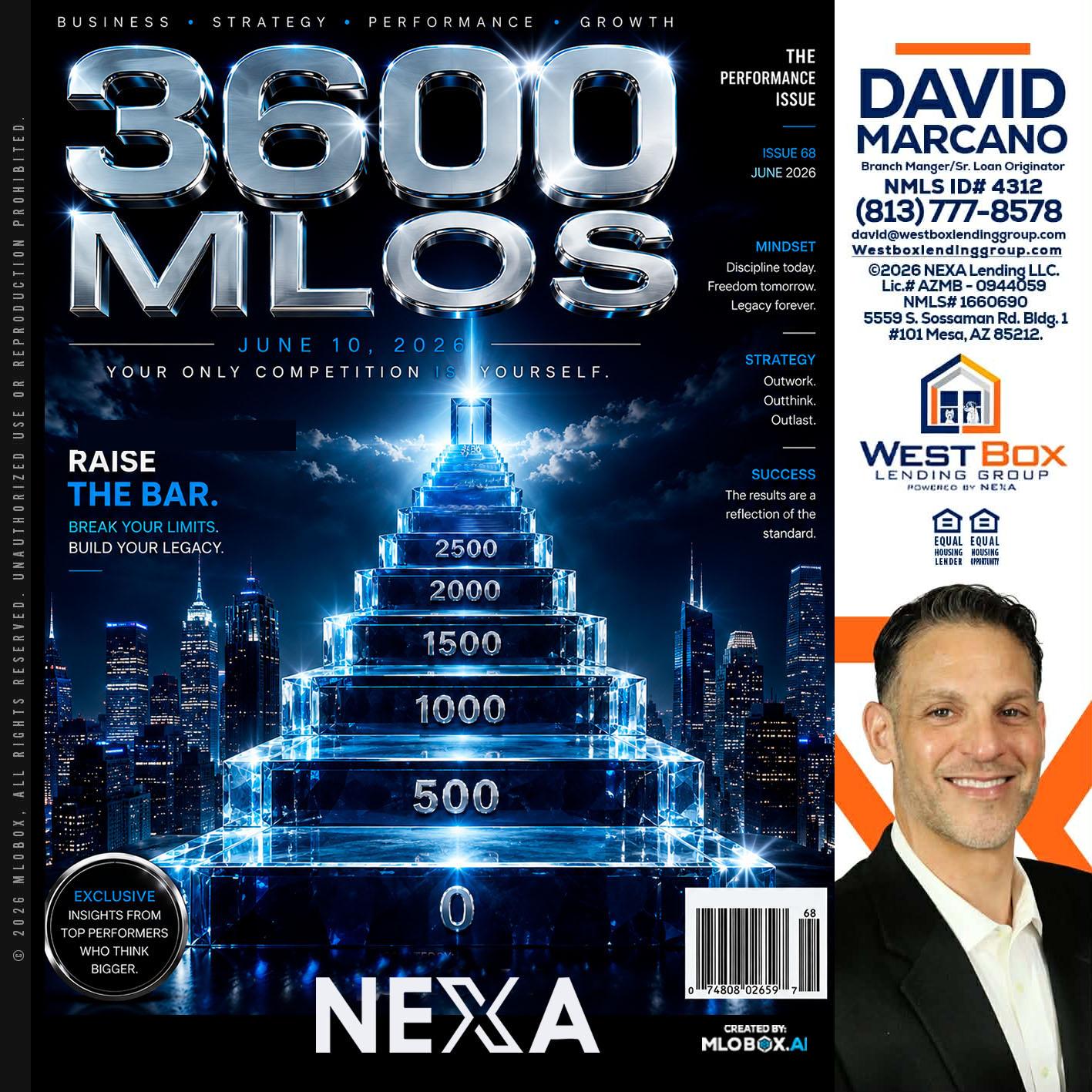 3600 MLOs - David Marcano -Branch Manager/Sr. Loan Originator