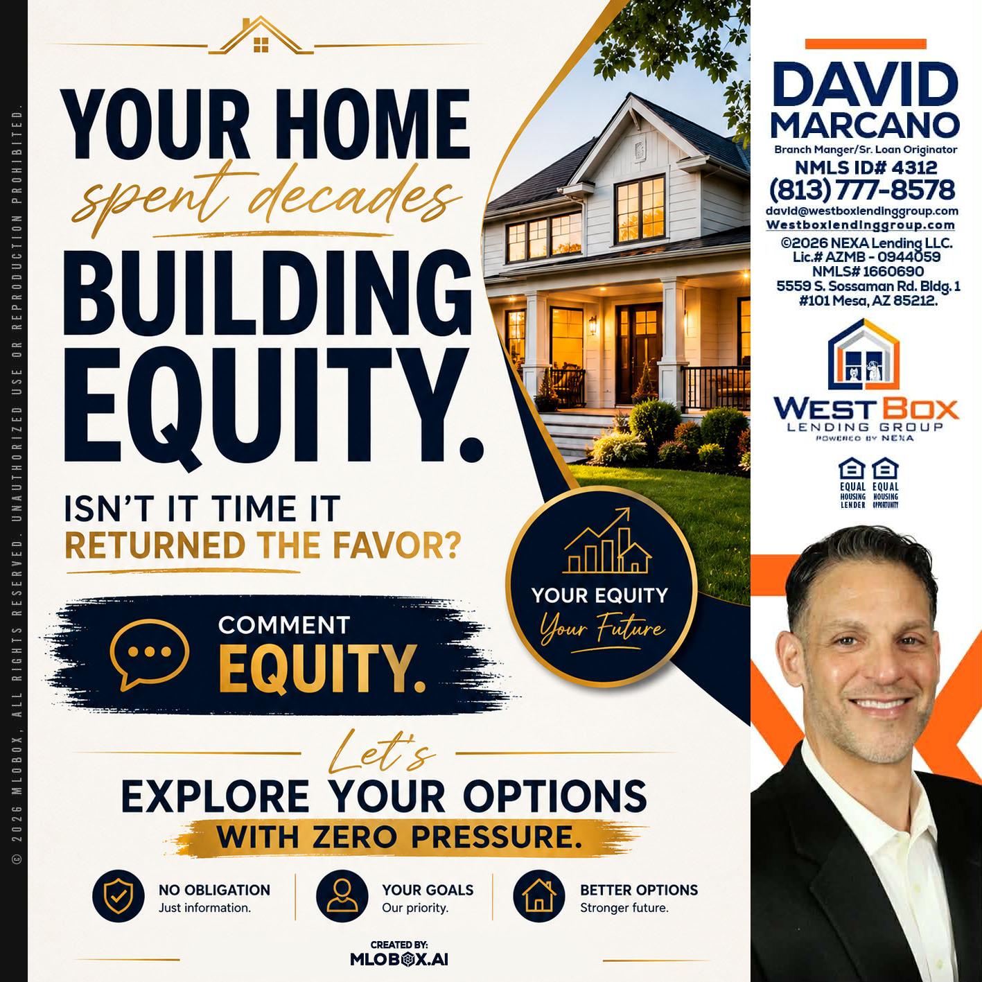 building equity - David Marcano -Branch Manager/Sr. Loan Originator