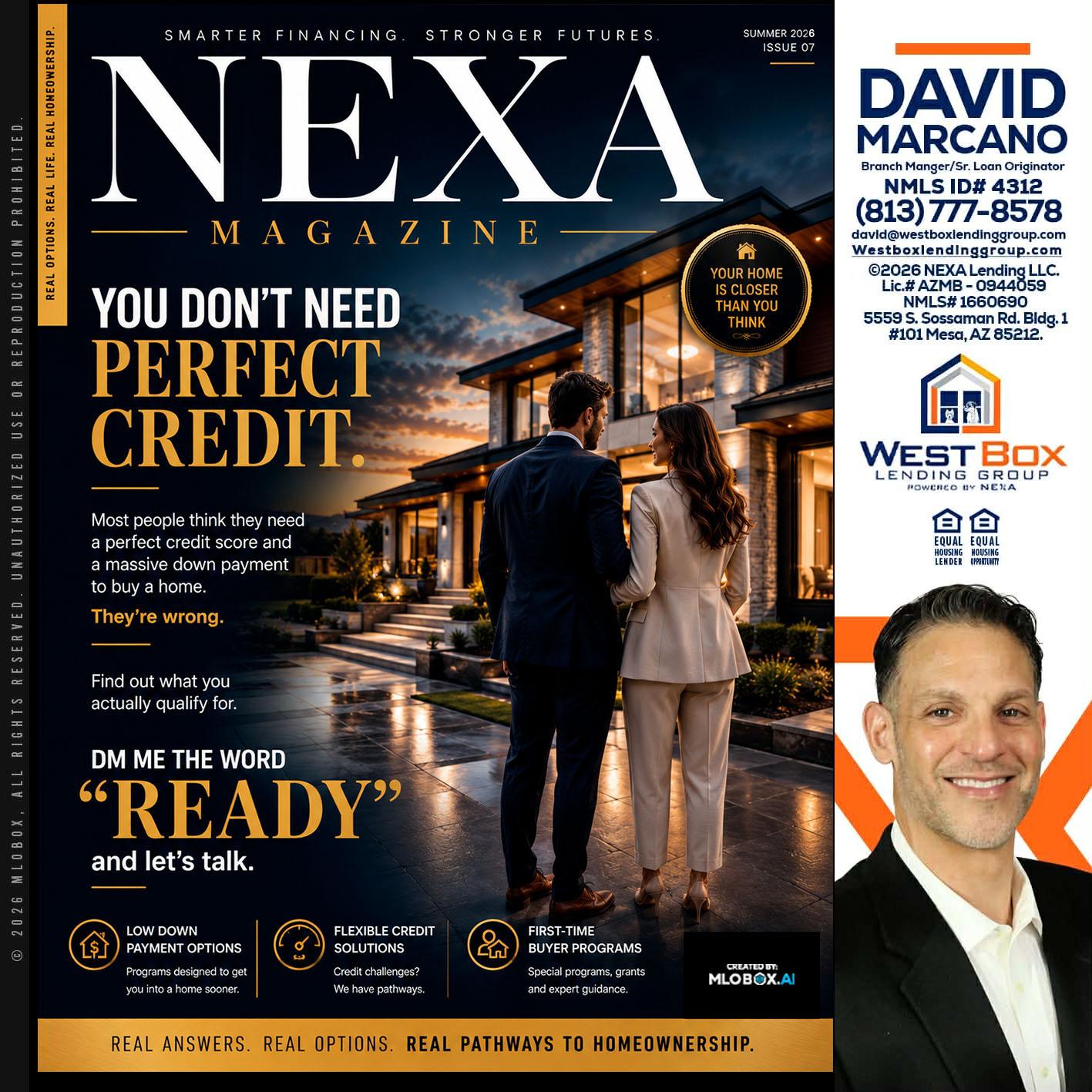 NEXA MAGAZINE - David Marcano -Branch Manager/Sr. Loan Originator