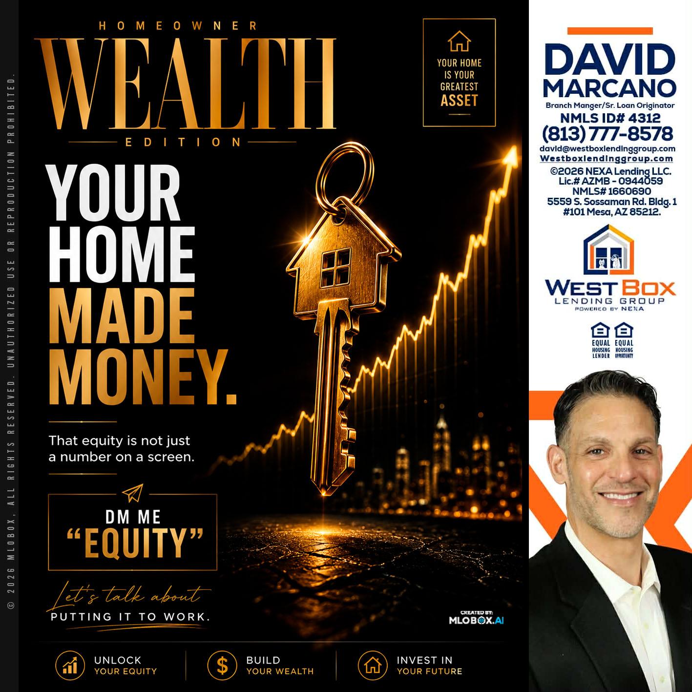 YOUR HOME MADE - David Marcano -Branch Manager/Sr. Loan Originator