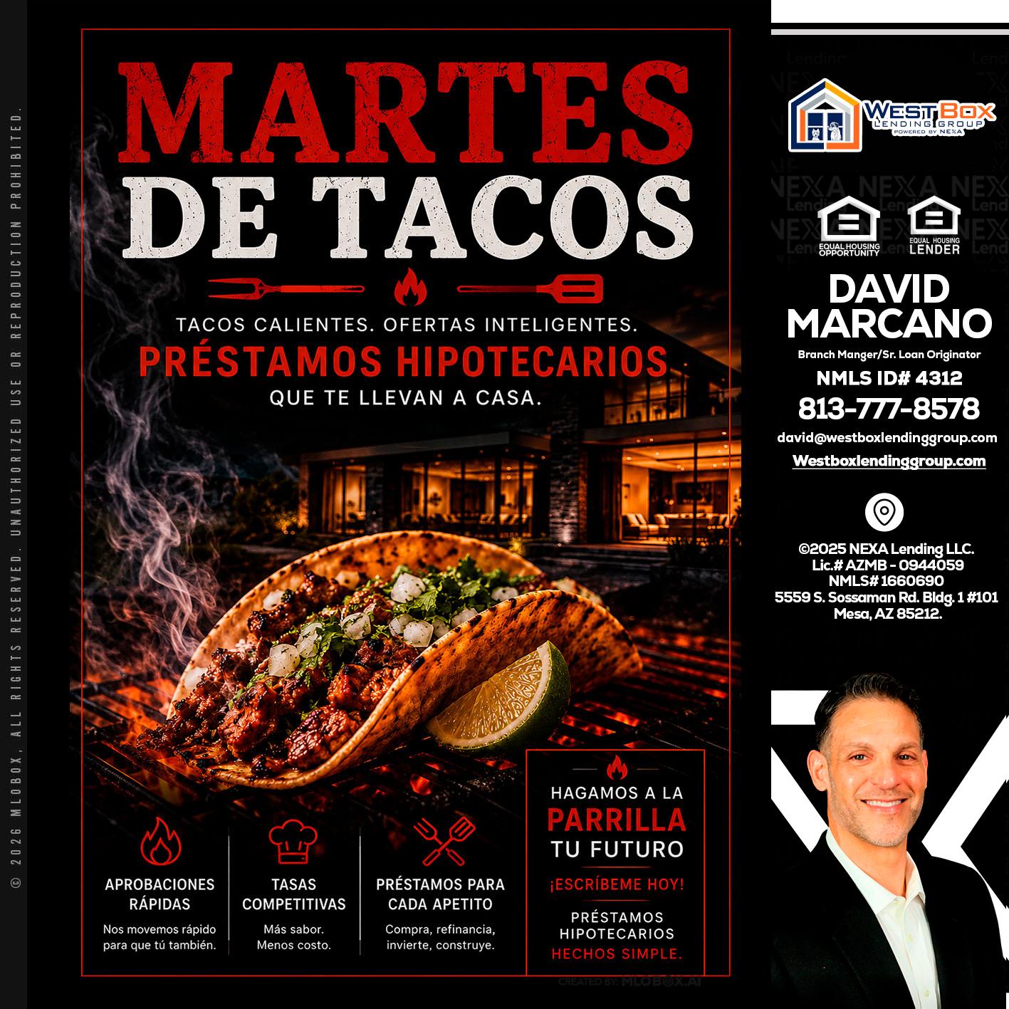 martes de tacos - David Marcano -Branch Manager/Sr. Loan Originator