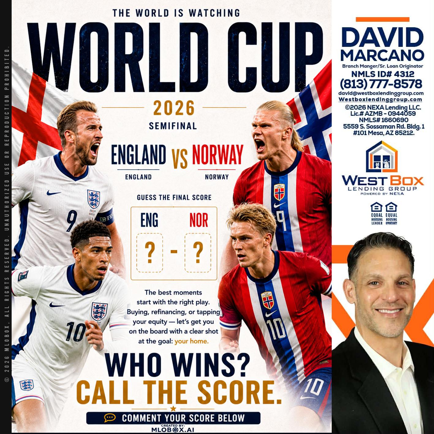 WORLD CUP 2026 - David Marcano -Branch Manager/Sr. Loan Originator