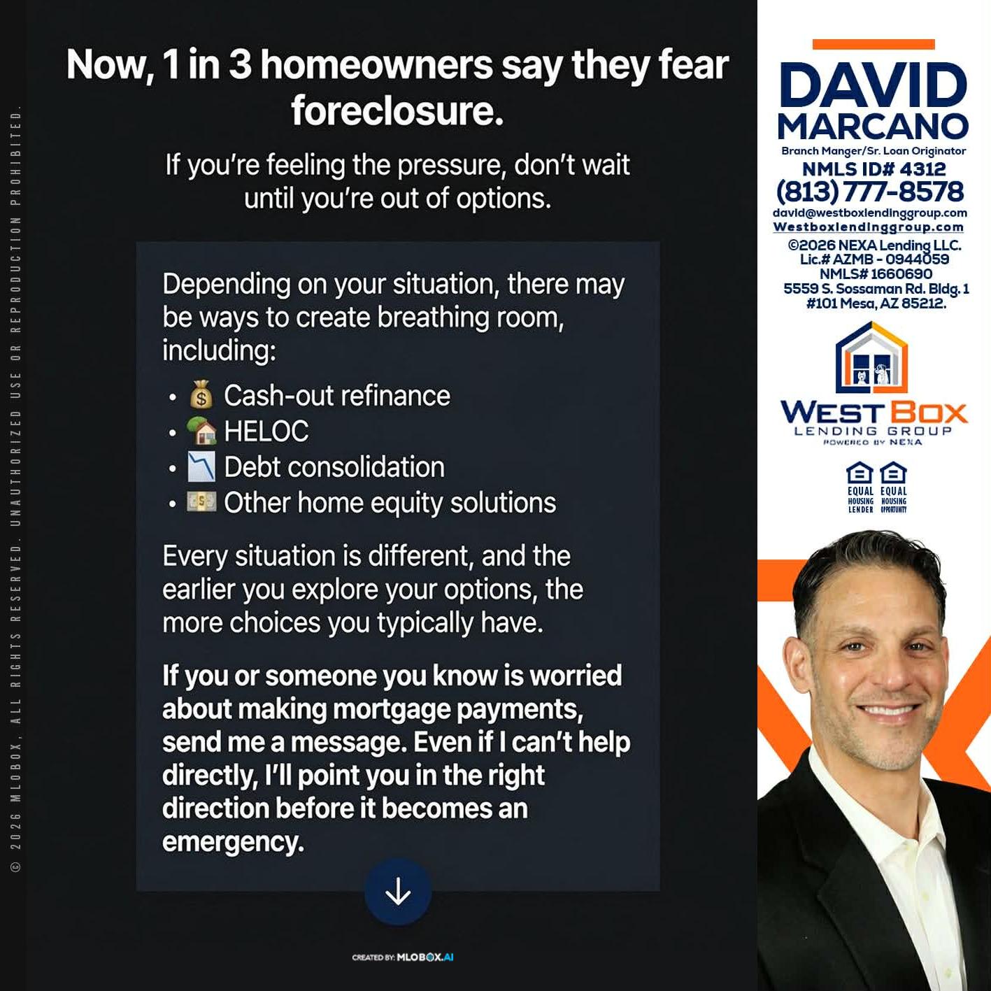 NOW - David Marcano -Branch Manager/Sr. Loan Originator