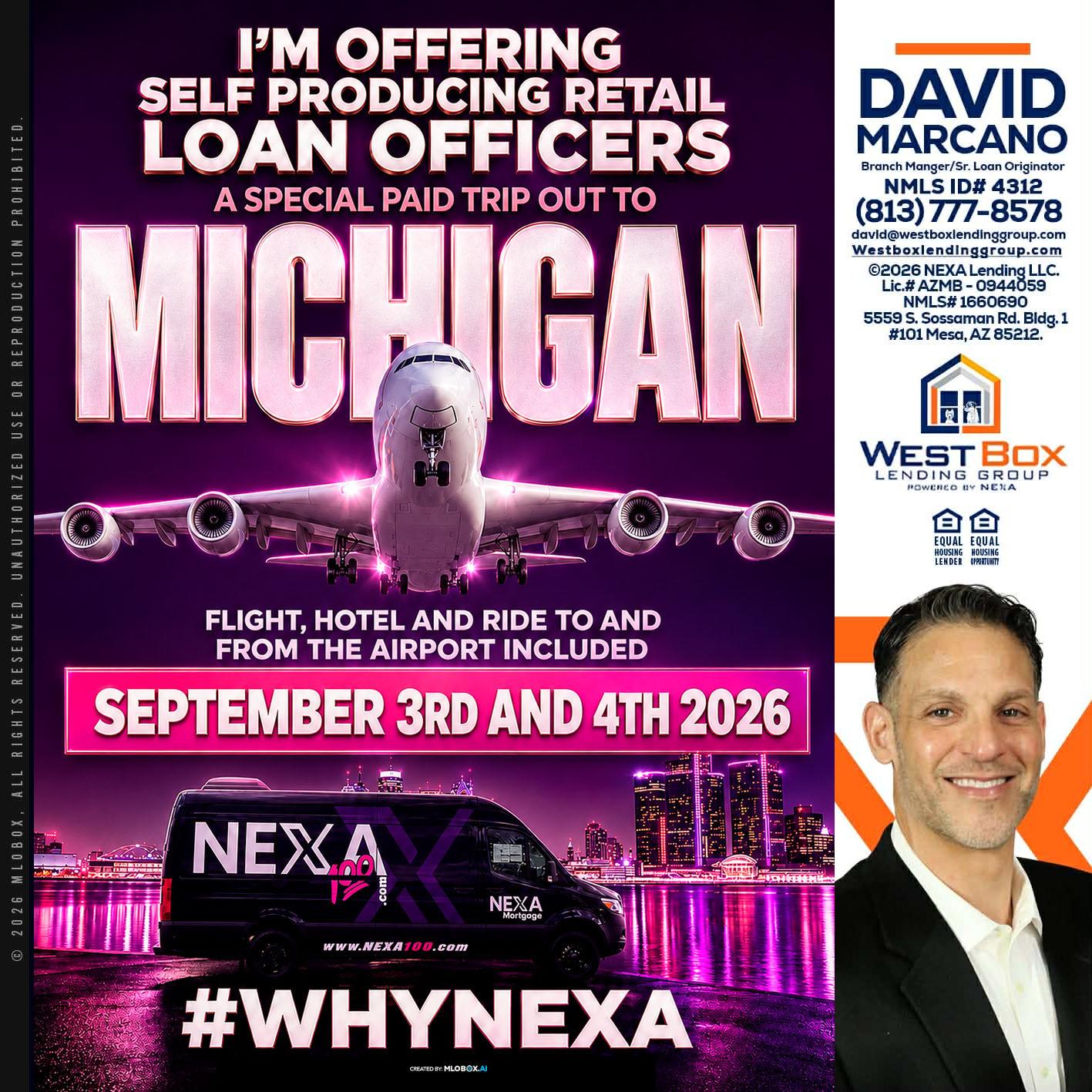 MICHIGAN TRIP - David Marcano -Branch Manager/Sr. Loan Originator
