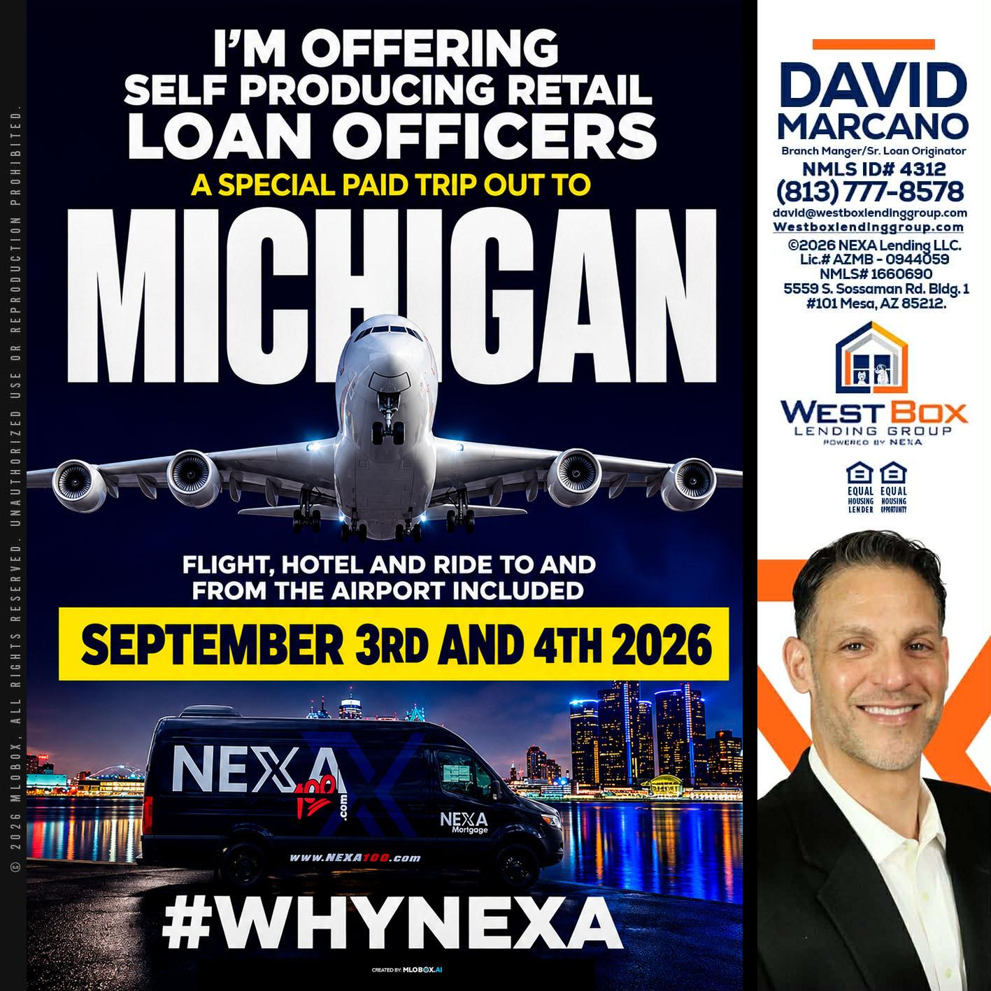 MICHIGAN - David Marcano -Branch Manager/Sr. Loan Originator