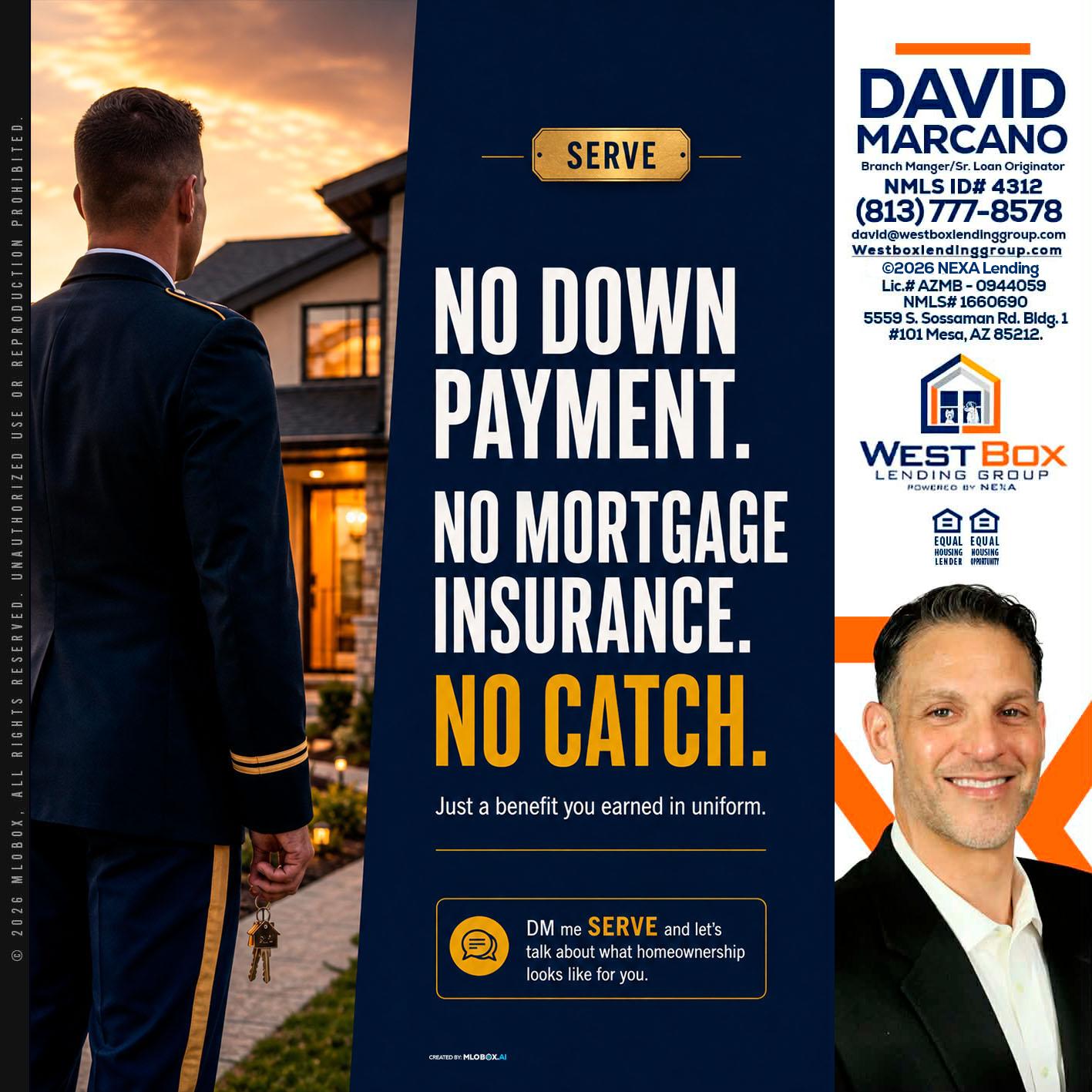 NO DOWN PAYMENT - David Marcano -Branch Manager/Sr. Loan Originator