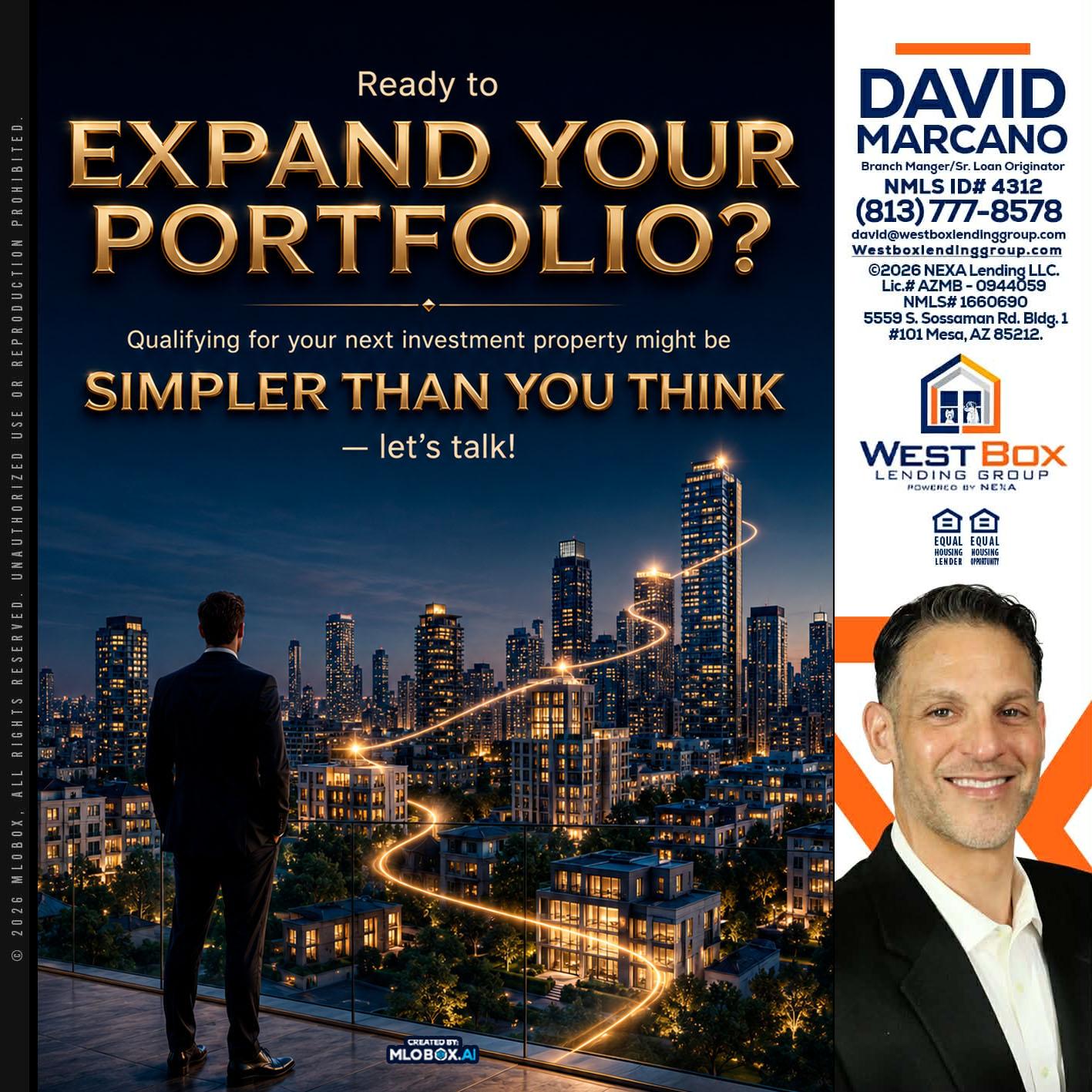 expand you portfolio - David Marcano -Branch Manager/Sr. Loan Originator