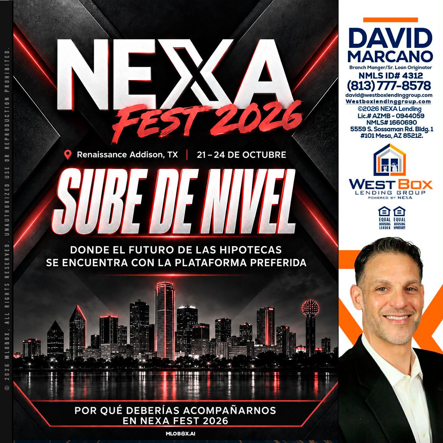 NEXA fest 2026 - David Marcano -Branch Manager/Sr. Loan Originator