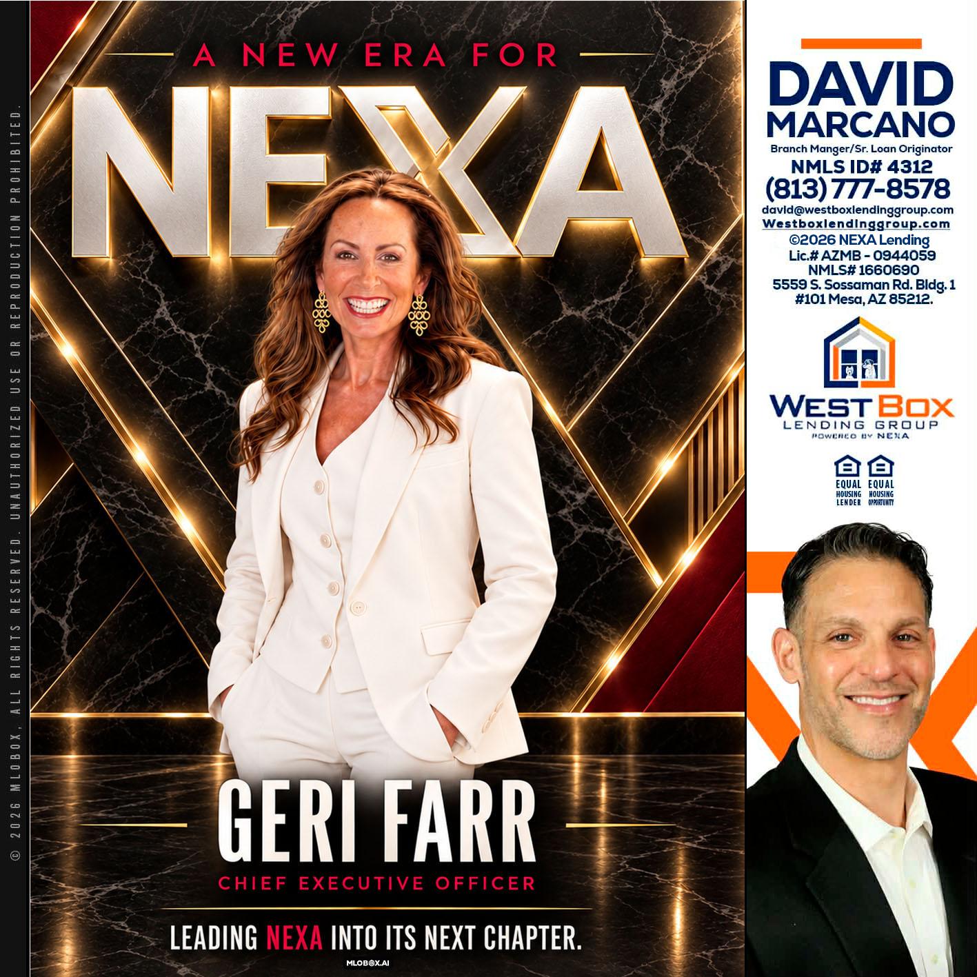 GERI FARR - David Marcano -Branch Manager/Sr. Loan Originator