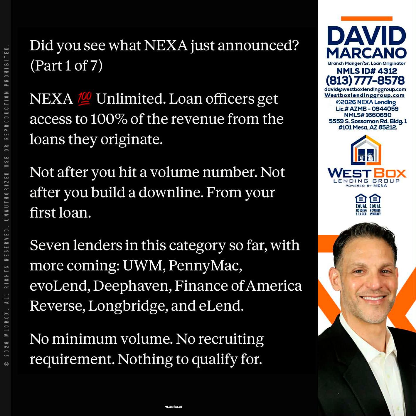 DID YOU KNOW - David Marcano -Branch Manager/Sr. Loan Originator
