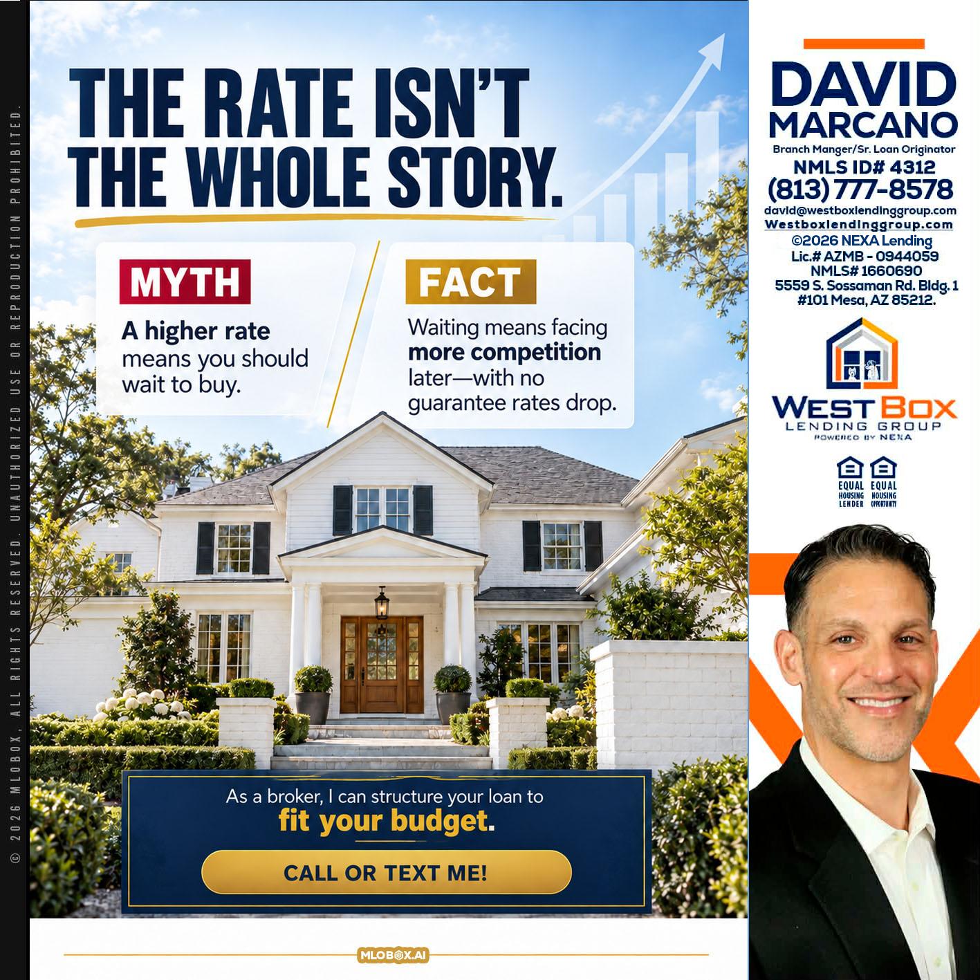 THE RATE ISNT - David Marcano -Branch Manager/Sr. Loan Originator