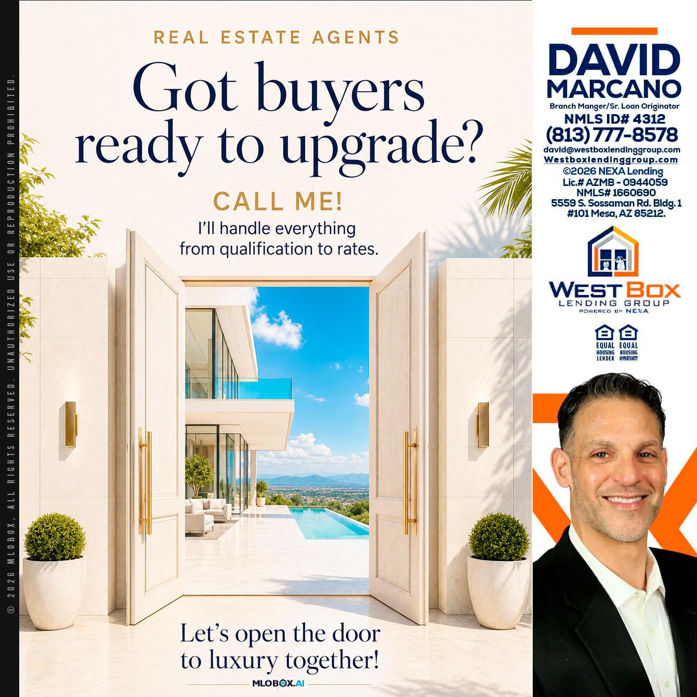 got buyers? - David Marcano -Branch Manager/Sr. Loan Originator