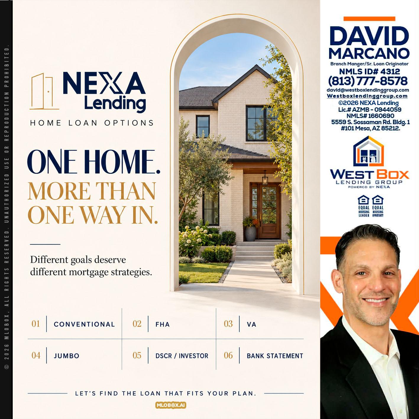 ONE HOME - David Marcano -Branch Manager/Sr. Loan Originator