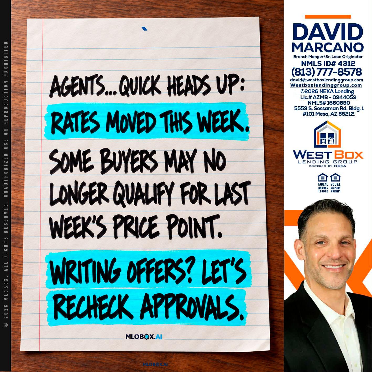 AGENTS - David Marcano -Branch Manager/Sr. Loan Originator