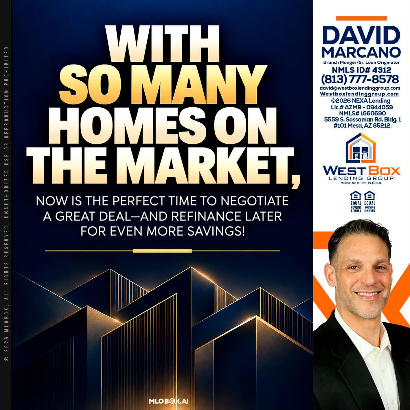WITH SO MANY - David Marcano -Branch Manager/Sr. Loan Originator